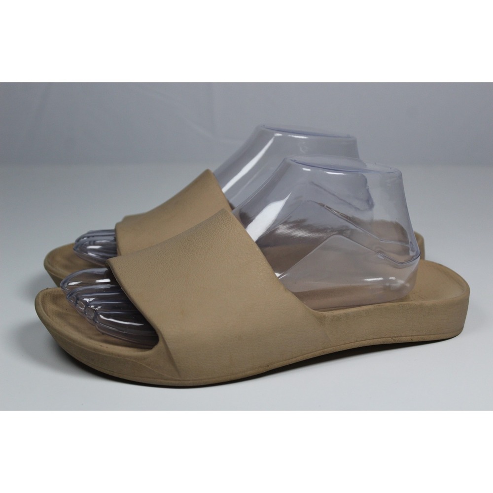 Archies Arch Support Unisex M9/W10 Slide Taupe Open Toe Comfort Slip On Sandal